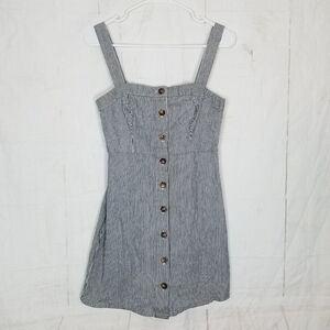 Hollister stripped button front mini dress size small